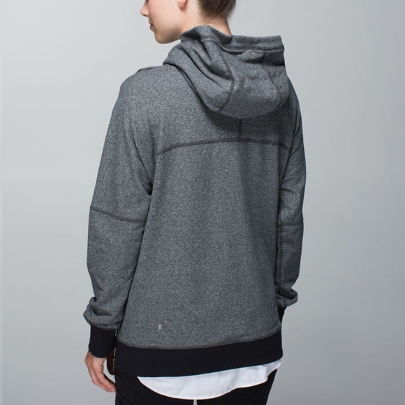 Lululemon Om & Roam Pullover Sz 4 In Heathered Speckled Black / Black - Picture 2 of 11